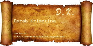 Darab Krisztina névjegykártya